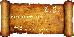 Biel Euzébia névjegykártya